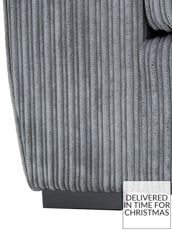 Amalfi 3-Seater Standard Back Left Hand Fabric Corner Chaise Sofa - FSC® Certified